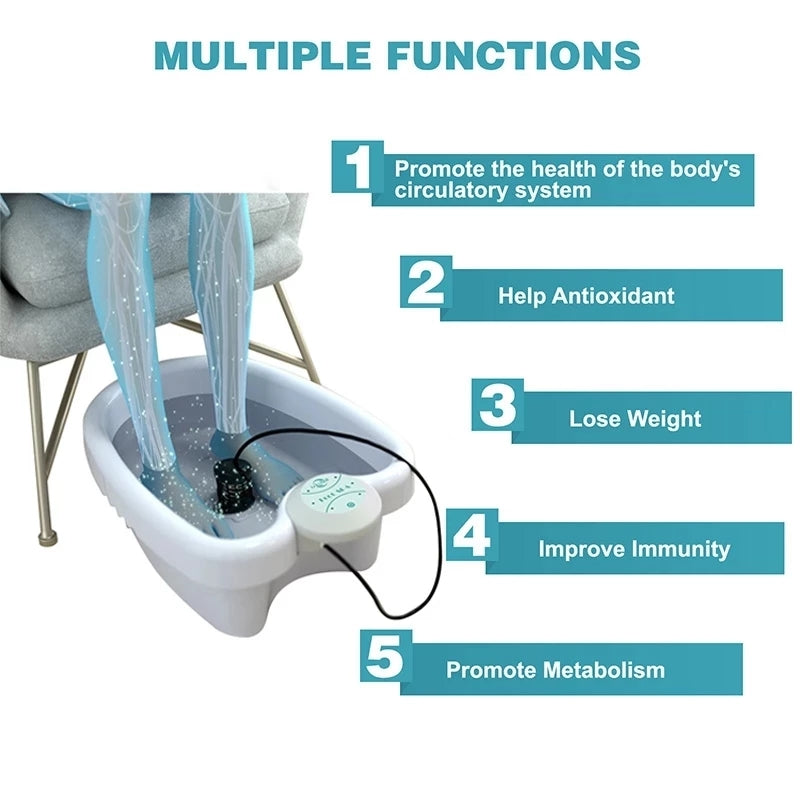 Deep Tissue Clean Foot Bath Spa Massager Detox Ionic Foot Spa Bath Machines Vibration Massage Care 5