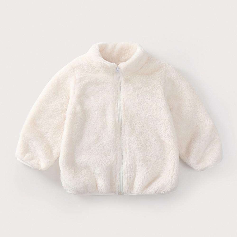 Autumn Winter Warm Baby Girl Boy Plush Coat Solid Color Fashion Toddler Outerwear Kids Casual Jacke 8