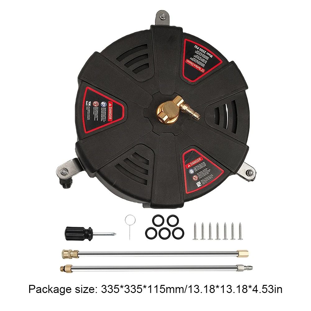 Patio Surface Cleaner Attachment With Quick Connect And 3 Wheels 2500 PSI Pressure Washer Accessor 5