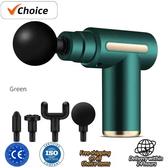 Massage Fitness Equipment Neck Grab Fascia Gun, USB Mini Muscle Relaxation Vibrating Gun Rod
