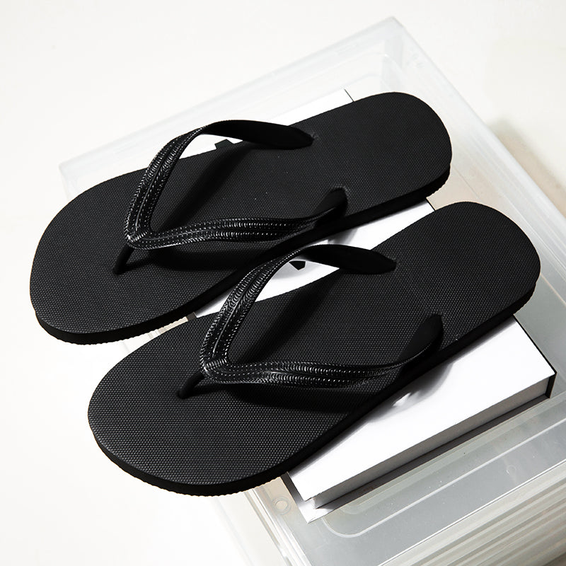 Mens High Quality Flip Flops, Summer Casual Sandals, Light Beach Slippers, Non-slip Outdoor Black Flip Flop Sandals