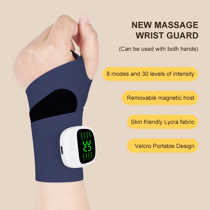 USB Rechargeable Electric Wrist Massager, Vibration Therapy for Tenosynovitis Relief, Fatigue & Carpal Tunnel Aid
