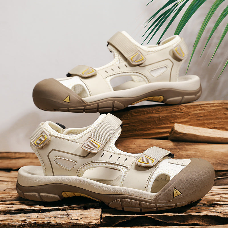 New Fashion Summer Casual Mens Shoes, Beach Sandals, Quality Closed Toe Sandals, Soft Breathable Large Size Men Sandals