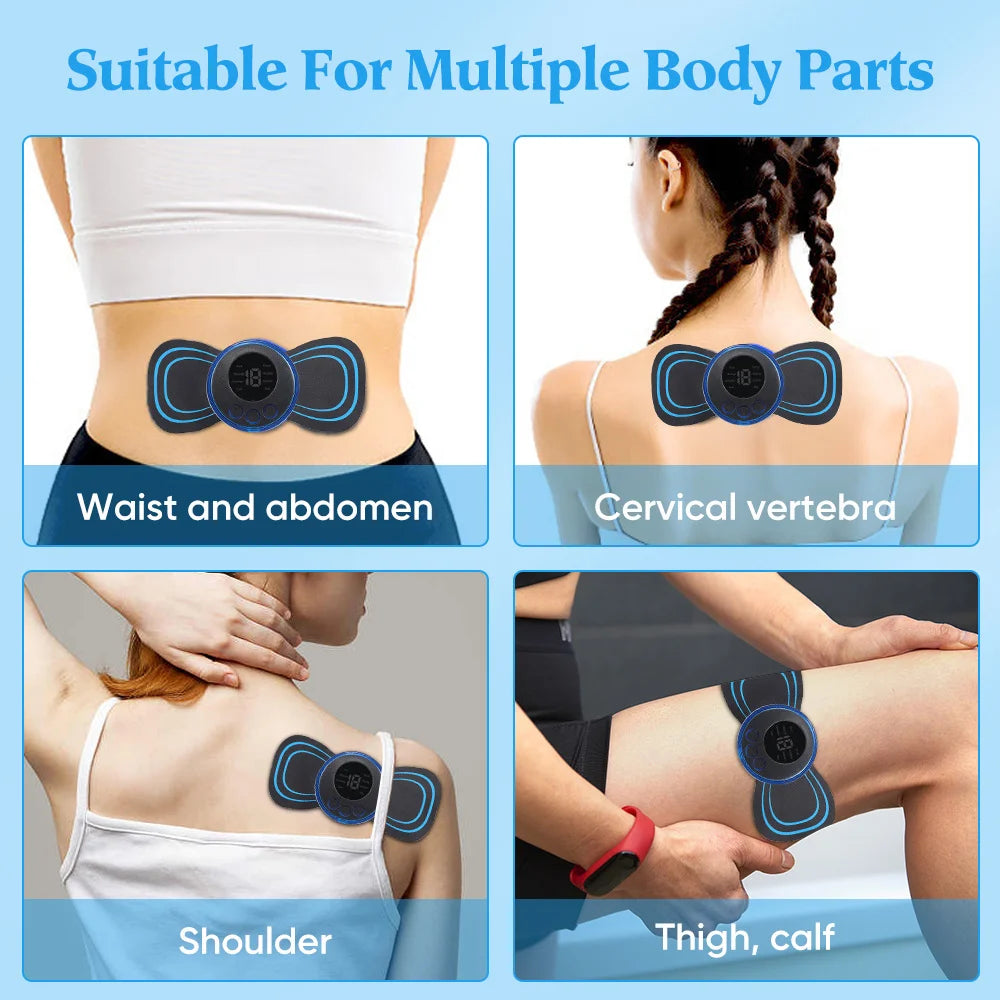 EMS Muscle Massage, Electric Neck Massager, Low Frequency Stimulator, Back Cervical Calf Patches, Joint Pain Mini Device