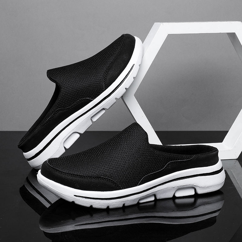 Men Slippers Summer Breathable Indoor Home Slippers Fashion Couple Slides Thick Sole Walking Shoes 9