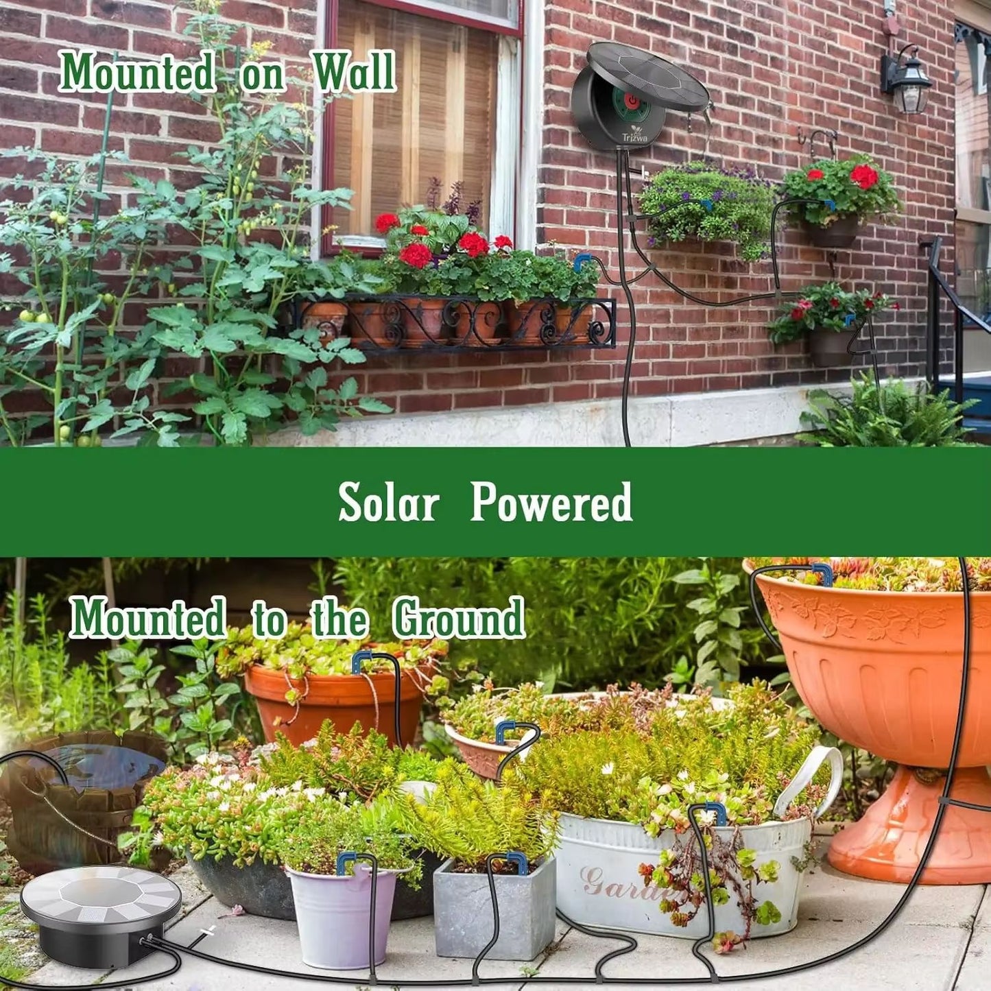 Solar Automatic Drip Irrigation System Kit With 9 Timing Modes For DIY Garden Watering 4