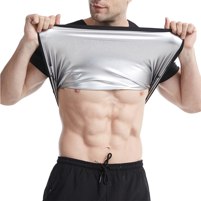 Vensslim Men Workout Fat Burner Vest, Sauna Suit Sweat Heat Trapping, Slimming Body Shaper Tank Top, Waist Trainer Fit