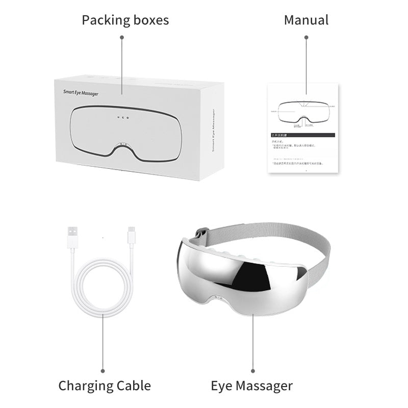 Hot Compress Eye Care, Eye Massager, Bluetooth Music, Acupoint Vibration Pulse, Relieve Fatigue, Eye Beauty Instrument