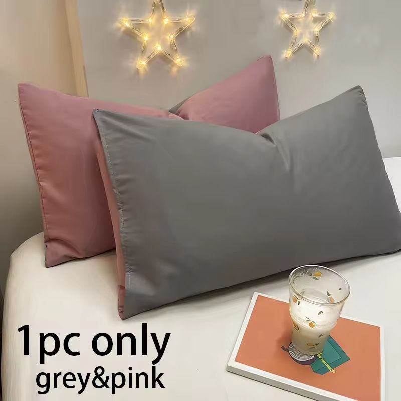 Cotton Color Block Pillowcase Super Soft Wrinkle Resistant With Envelope Closure 9