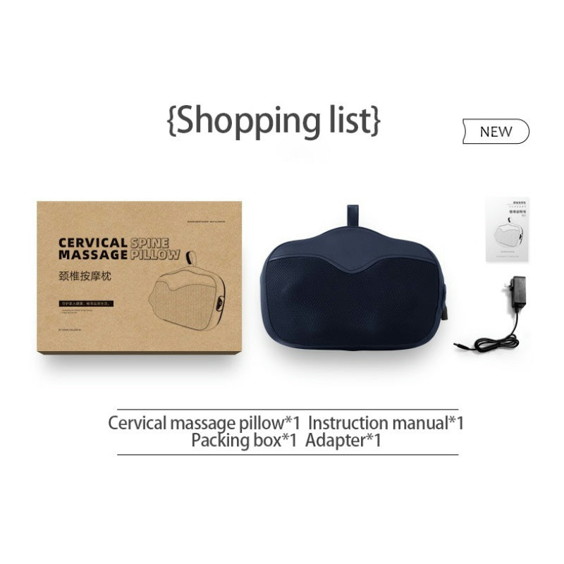 Waist Back Shoulder Shiatsu Kneaded Neck Massage Pillow Cervical Massager Multifunctional Home Car 4