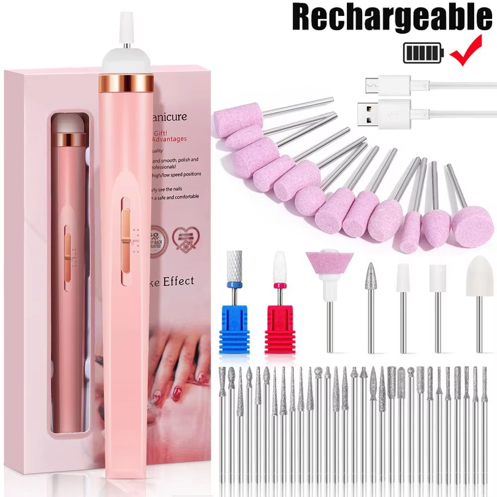 YIKOOLIN Portable Electric Nail Drill With 4 Speeds Cuticle Trimmer 15