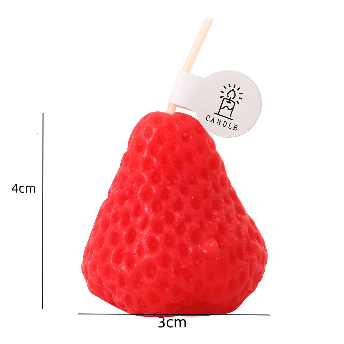 Strawberry Shaped Scented Candles, 4pcs Realistic Fruit Aromatherapy Candles, Miniature Photo Prop Candles, Gift Set