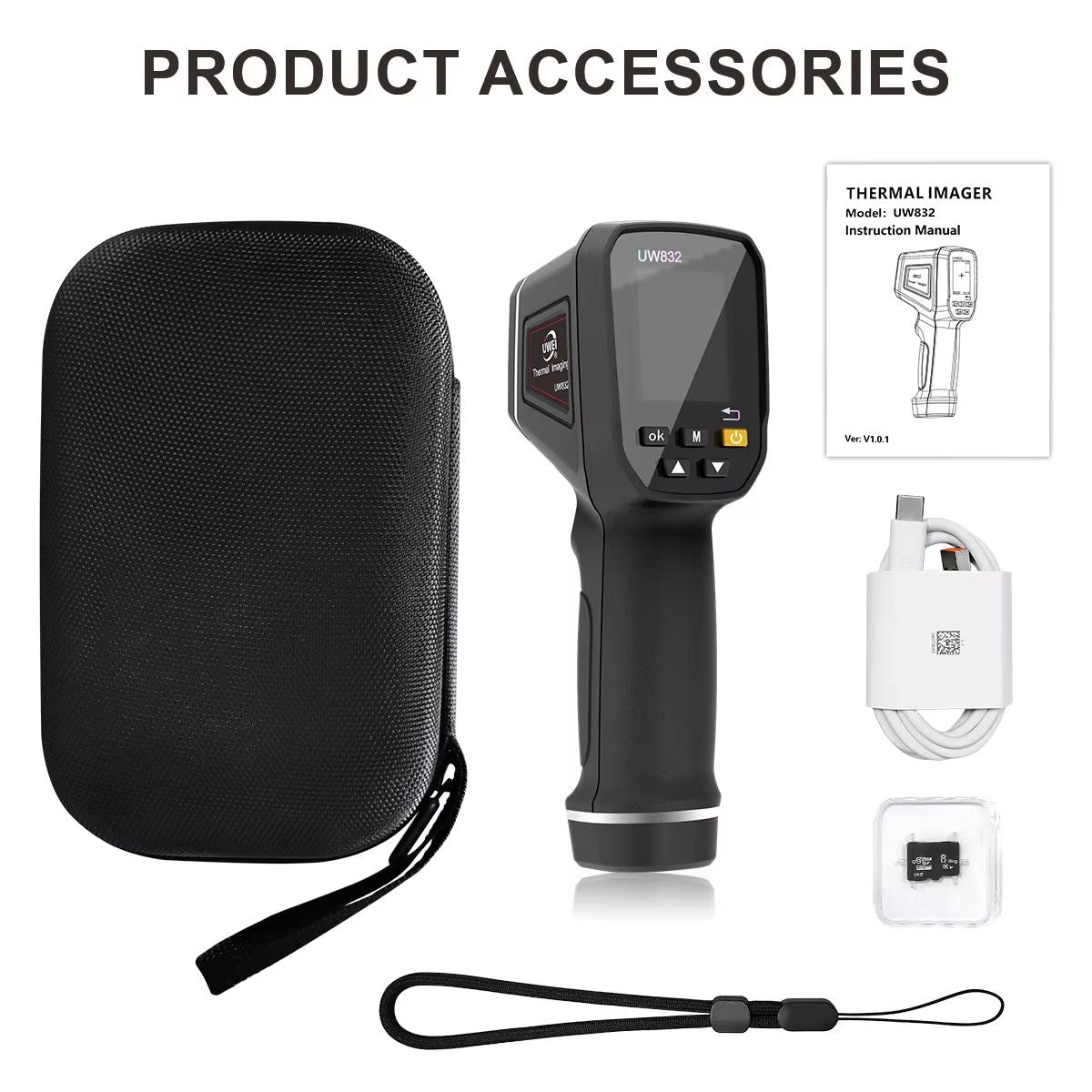 UWEI Infrared Thermal Imaging Camera Handheld Thermal Imager With Color Display USB Recharge 8GB 5