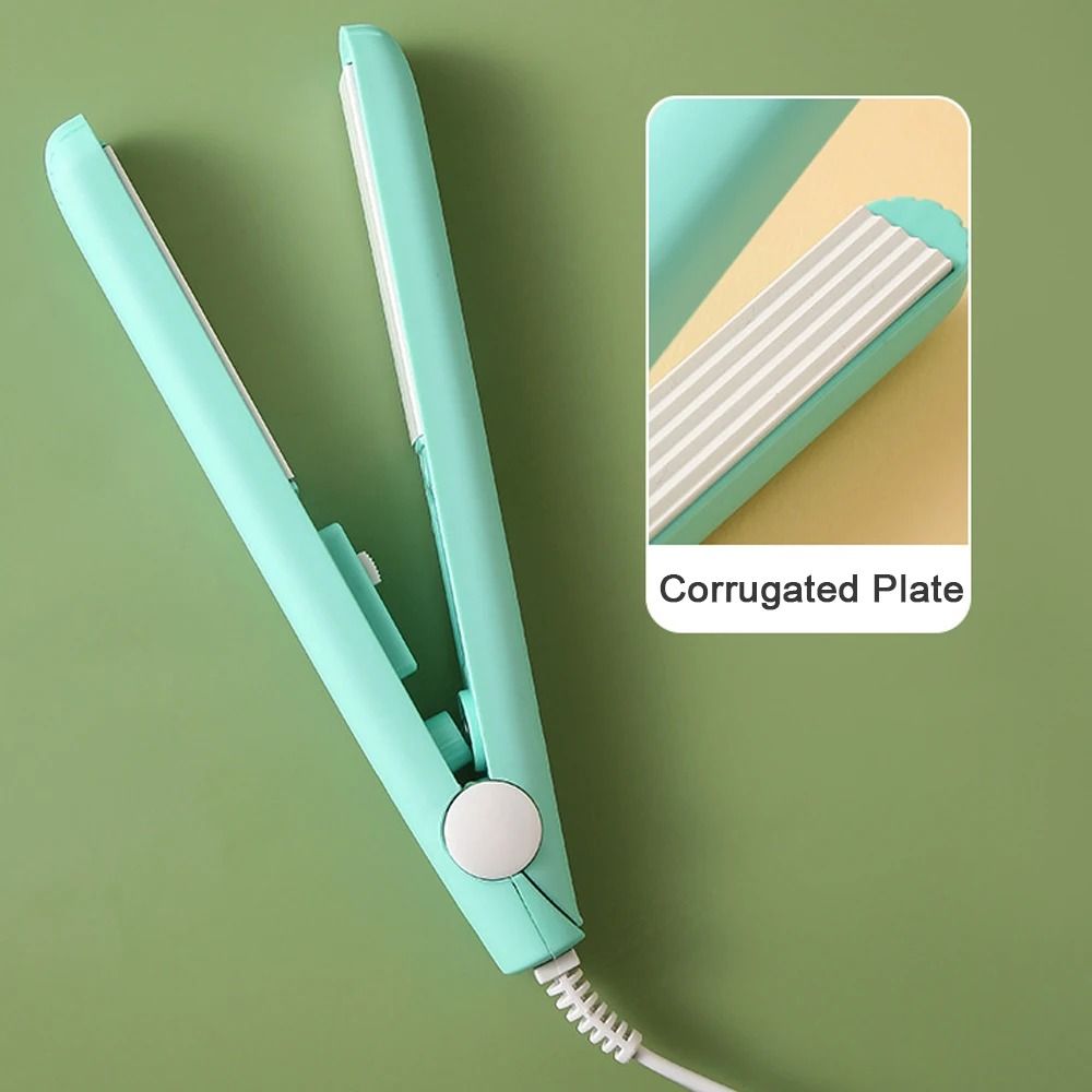 Mini Hair Curler And Crimper Portable Ceramic Flat Iron For Fluffy Waves And Styling 9