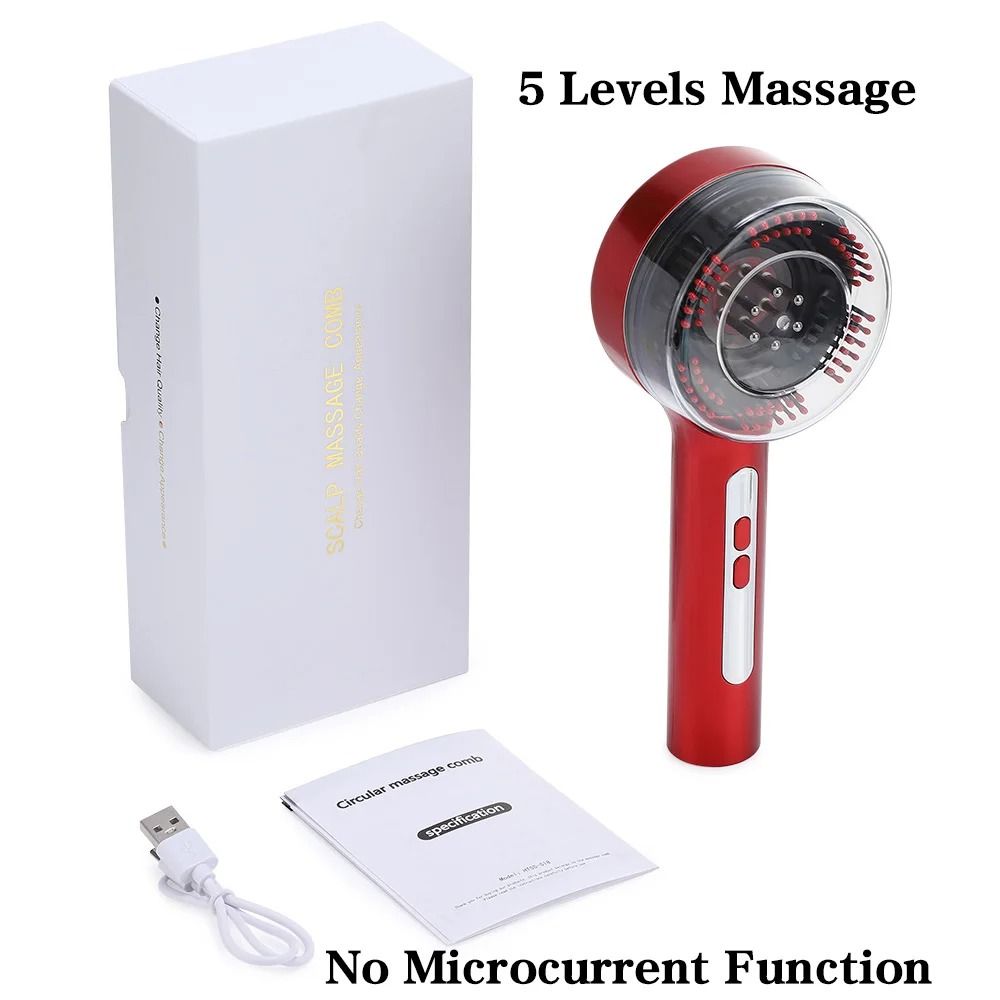 Electric Red Light Massage Comb With Microcurrent Therapy For Hair And Scalp Care 9