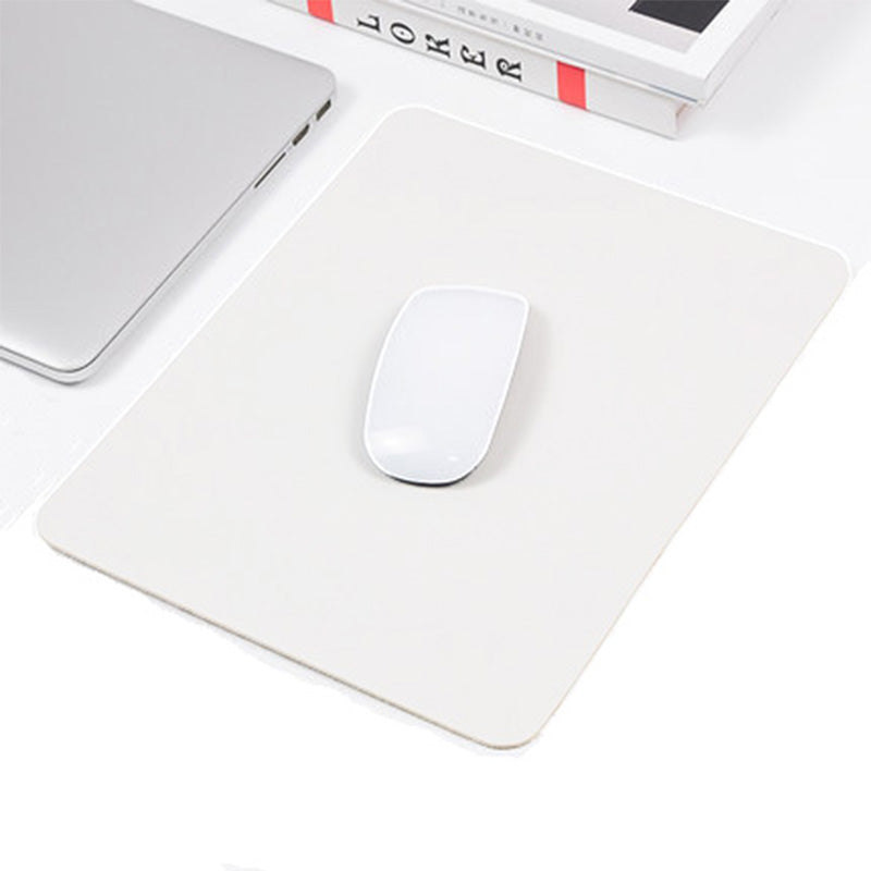Non-slip waterproof PU mouse pad, small leather gaming desk mat, anti-scratch easy-clean pad for laptop PC