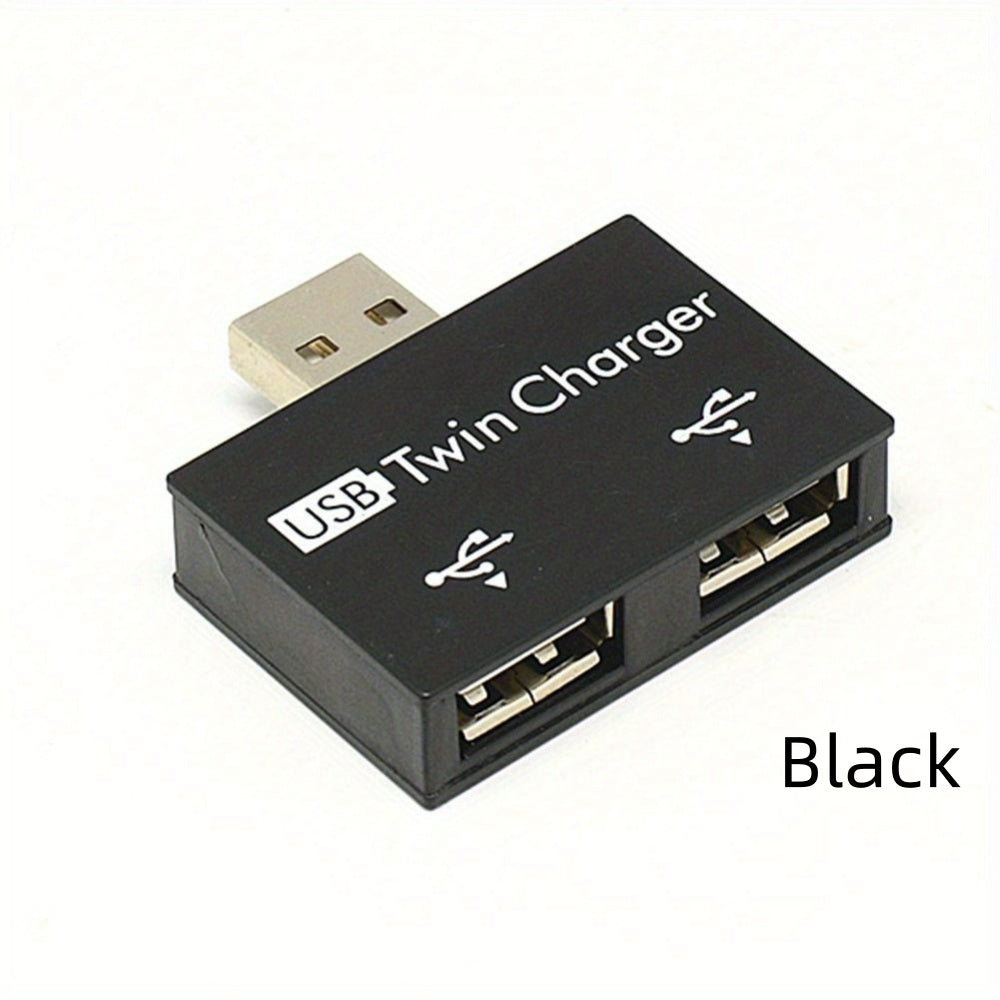 Mini USB Hub Adapter Extender, 1 to 2 Ports High Speed USB2.0, Female Splitter Box for PC Laptop U-Disk Card Reader