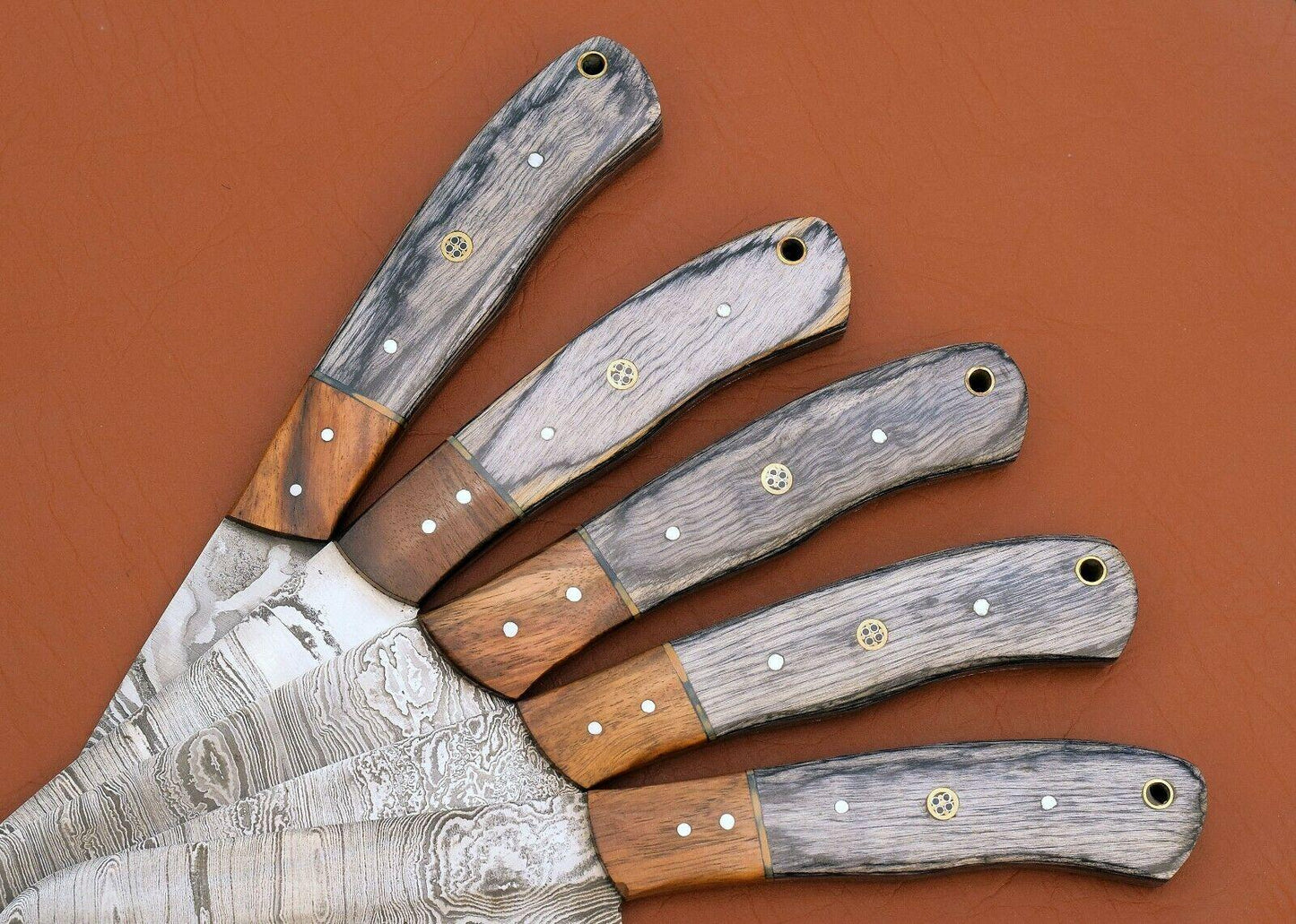 Forged Damascus Steel Kitchen Knife Set Handmade Chef Collection 3