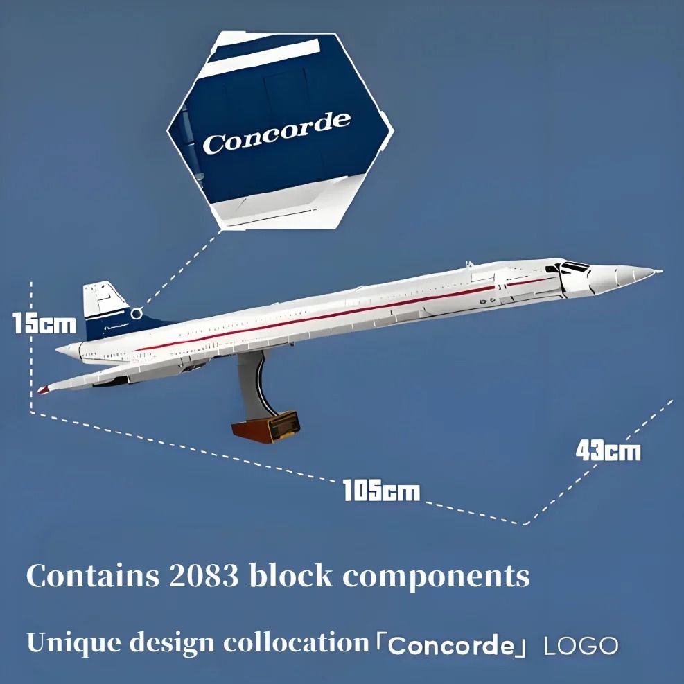 Supersonic Aircraft Building Block Set With 2083 Pieces 5