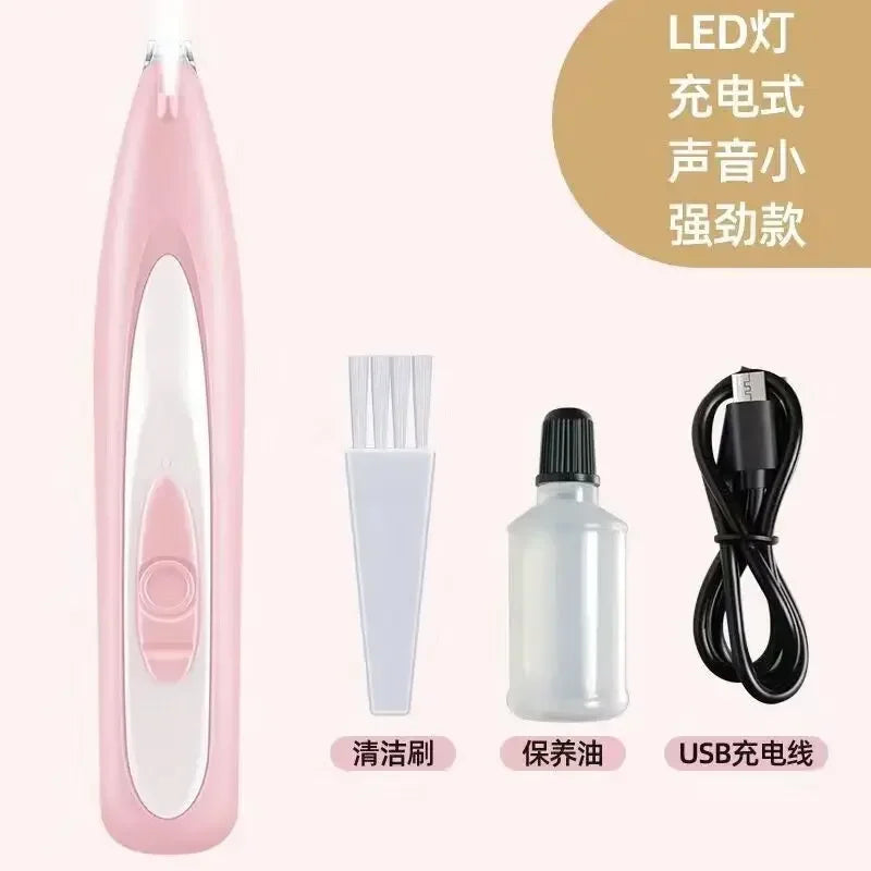 Electric Pet Grooming Kit, Dog Paw Pad Hair Trimmer & Cat Nail Grinder,Safe Ear & Butt Fur Cutter with Mute Motor