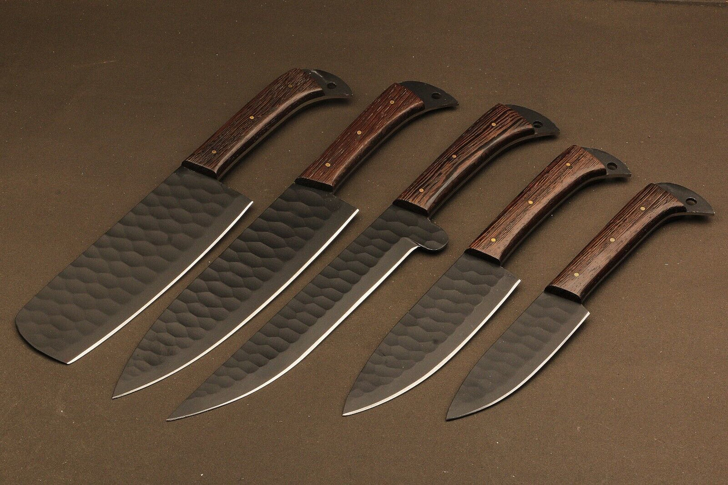 Professional Grade Handmade Damascus Chef Knives With Rosewood 3