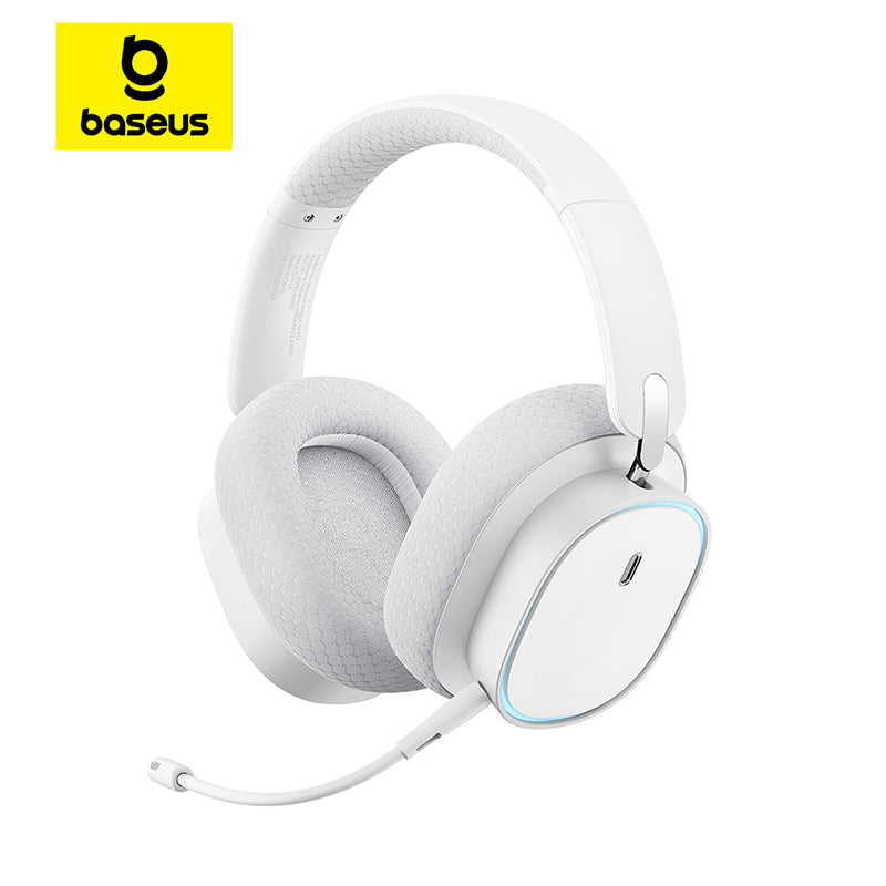 Over Ear Headphones Bluetooth 5.3, Baseus GH02 Gaming Wireless Headphone with Mic, 2.4G Wireless Cable RGB Headsets
