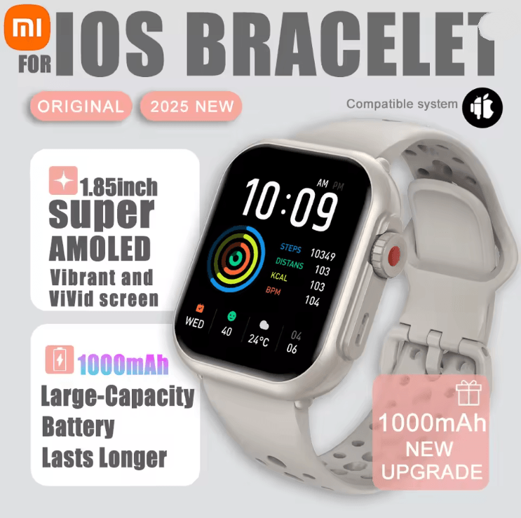 Xiaomi Smart Watch 185 Inch AMOLED Full Touch Screen Bluetooth Call Waterproof Watch 5