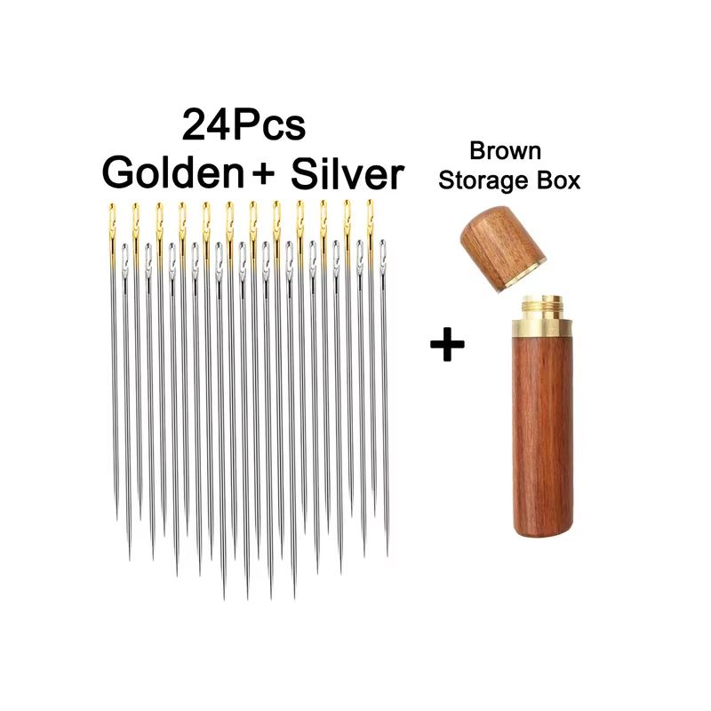 12Piece Easy Thread Blind Sewing Needles Stainless Steel SelfThreading Needles For Elderly DIY Se 8
