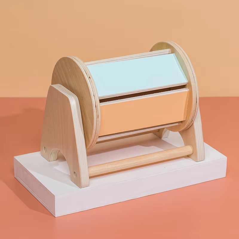 Montessori Macaroon Color Spinning Drum Coin Box Sensory Learning Toy For Babies Toddlers 10
