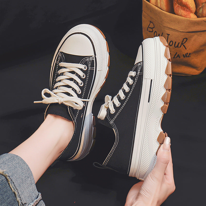 Casual Canvas Sneakers For Women Womens Shoes Spring And Summer New Breathable High Platform Woman 4