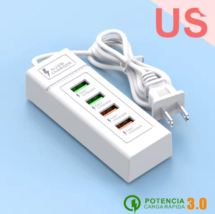 USB Power Strip Charger Station With Type C Fast Charging Plug 4
