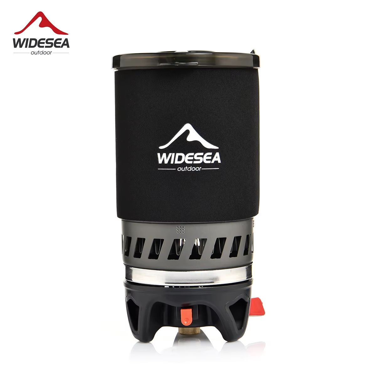 Widesea Camping Cooking System Portable Outdoor Gas Stove With Heat Exchanger Coffee Pot Cookware 6