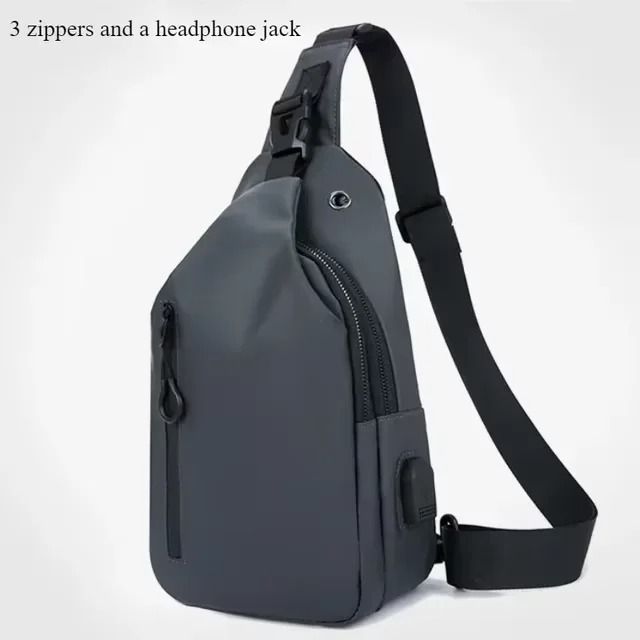 Anti Theft USB Crossbody Sling Bag For Men 18