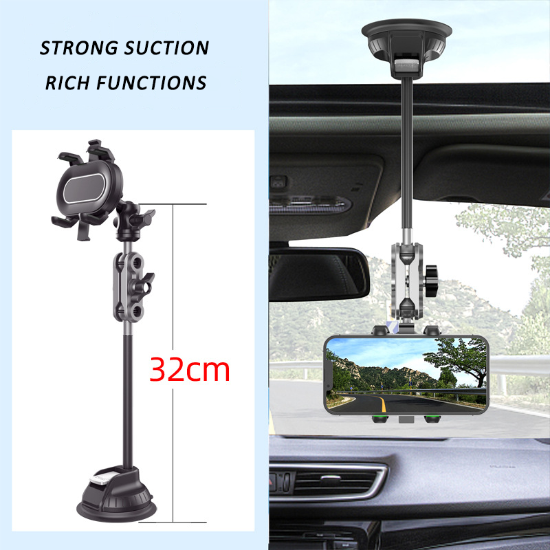 Universal Magic Arm Suction Car Phone Mount Video Recording Holder Windshield Window Glass Vlog Sho 6