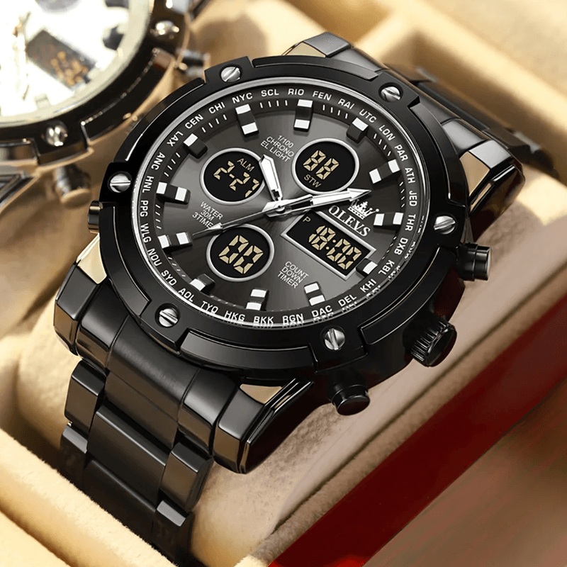 OLEVS Multifunction Waterproof Electronic Watch For Men With Luminous Display 8