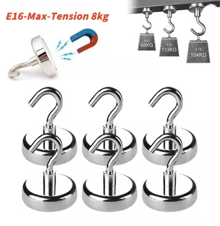 Strong Magnetic Hooks For Multi Purpose Home And Kitchen Storage 10 Pack 6