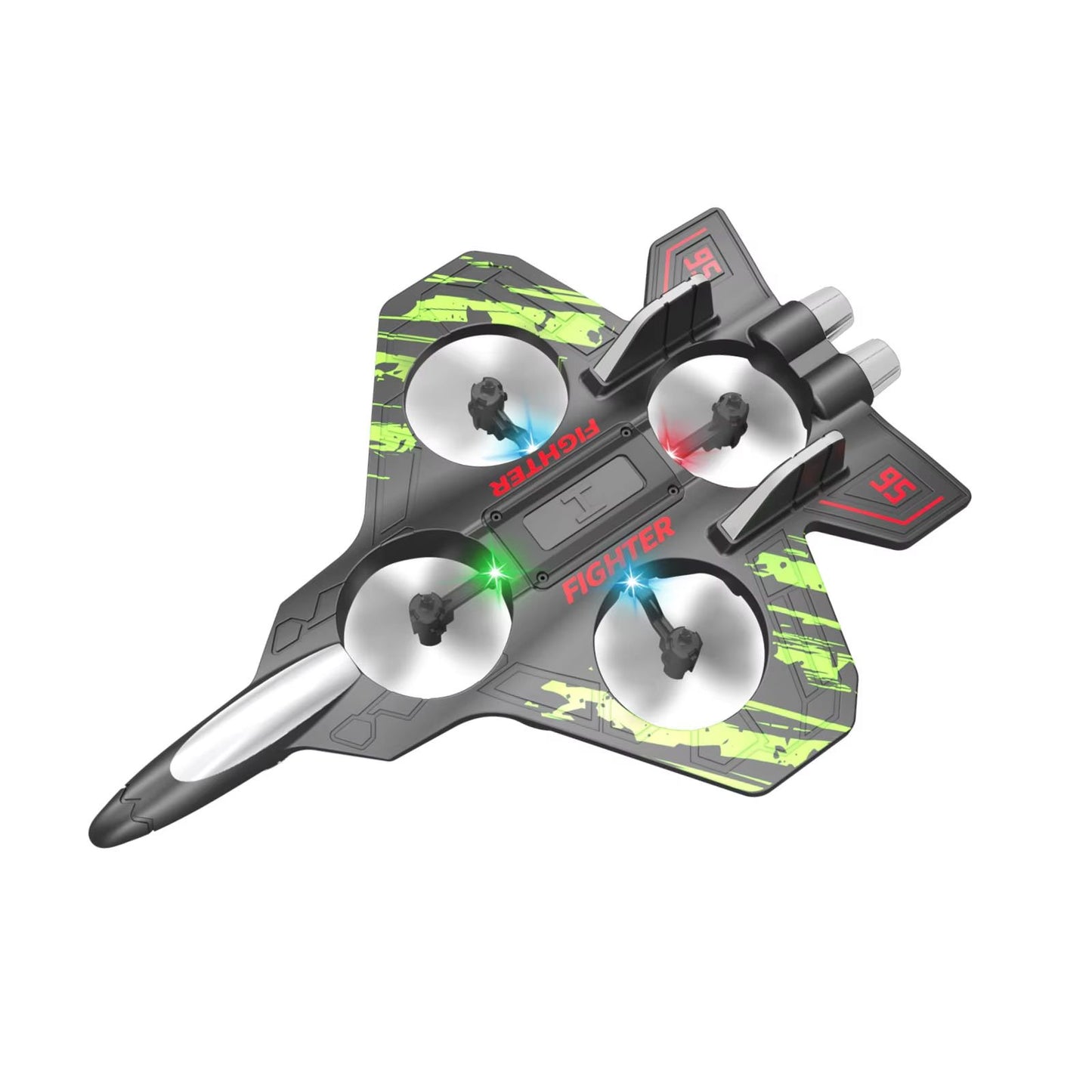 SkyRider RC Jet Plane 24G Remote Control Foam Fighter With Lights Stunt Action 7