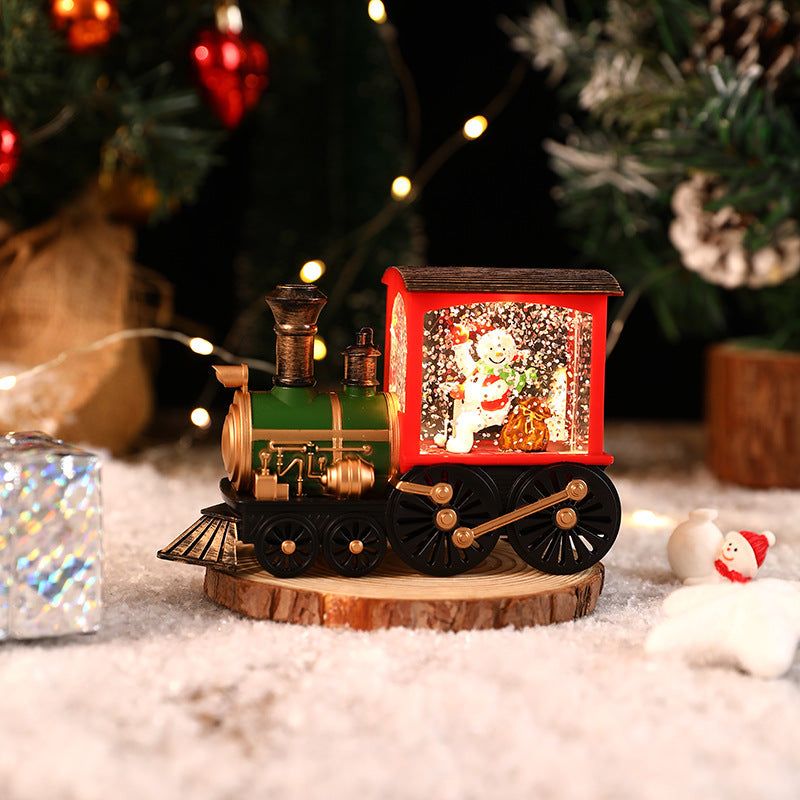 Christmas Gift, Crystal Ball Ornaments, Christmas Eve Train Box, Water Filled Souvenirs, Holiday Party Decorations