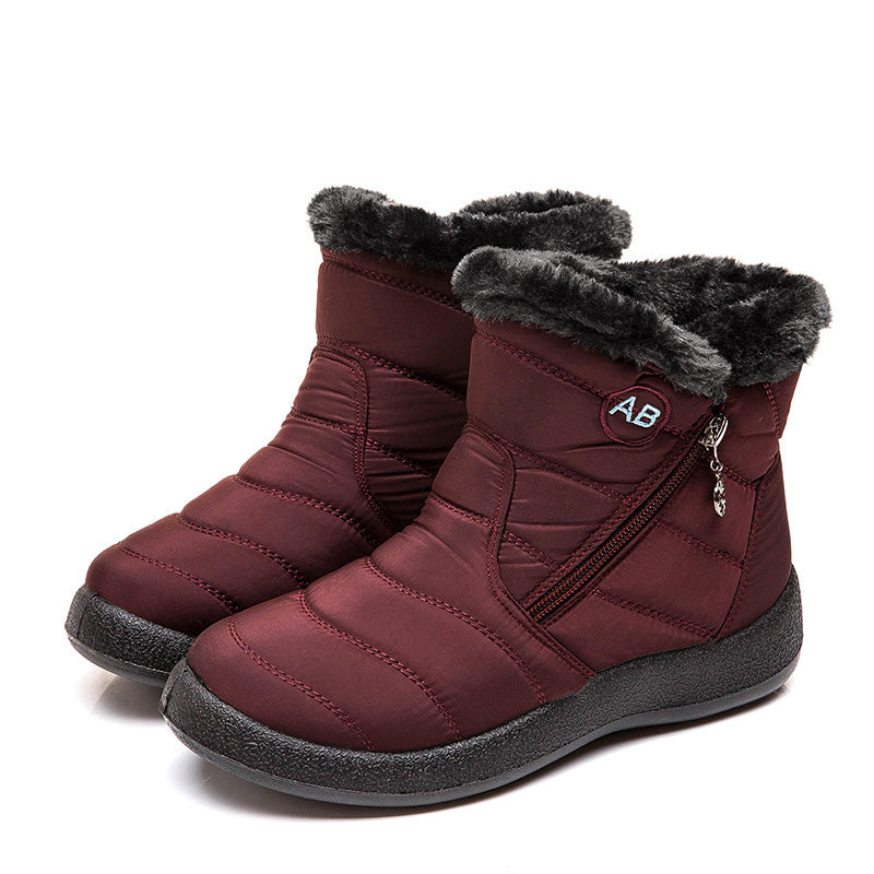 Waterproof Snow Women Boots Soft Fur Comfortable Womens Winter Boots With Zipper Warm Shoes For Col 9