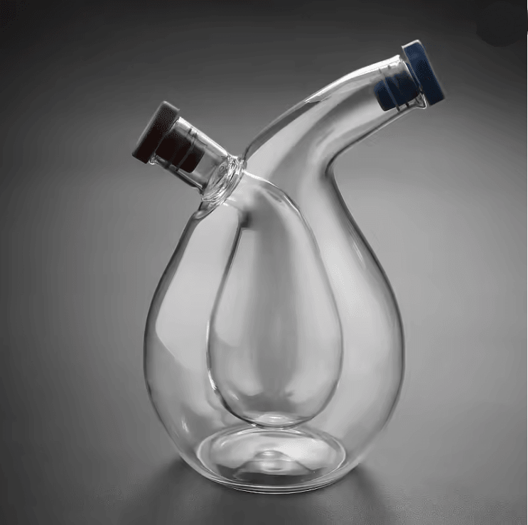 DualPour 2 In 1 Glass Oil And Vinegar Bottle Double Layer Condiment Dispenser For Kitchen Storage 3