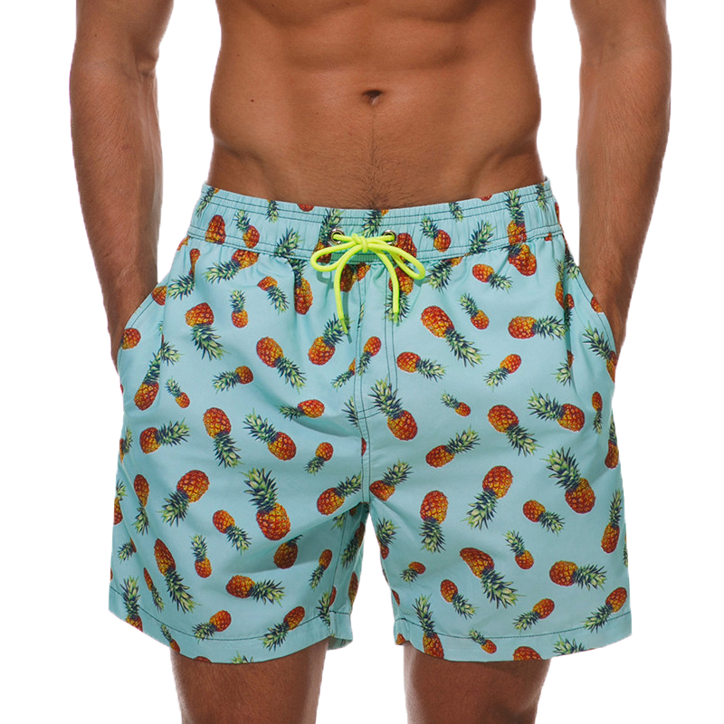Mens Beach Shorts Summer Surf Swimwear Fitness Workout Trunks With Pockets Sportswear Pants 15