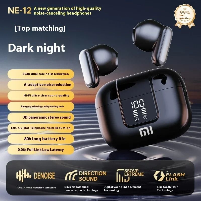Wireless Bluetooth Earbuds With LED Display And Noise Reduction Microphone 7