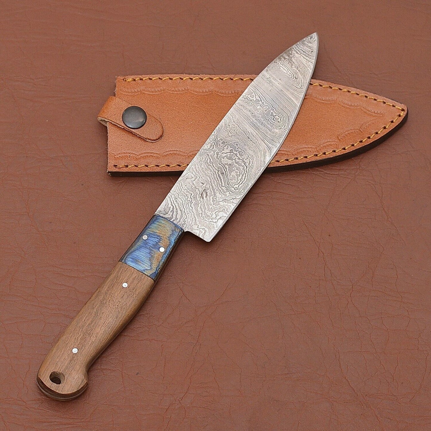 Elegant Handmade Damascus Steel Knife Chef Choice Kitchen Tool 3