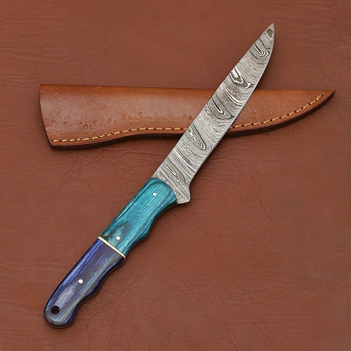 Handmade Damascus Steel Cooking Knife Perfect Balance Sharp Edge 3