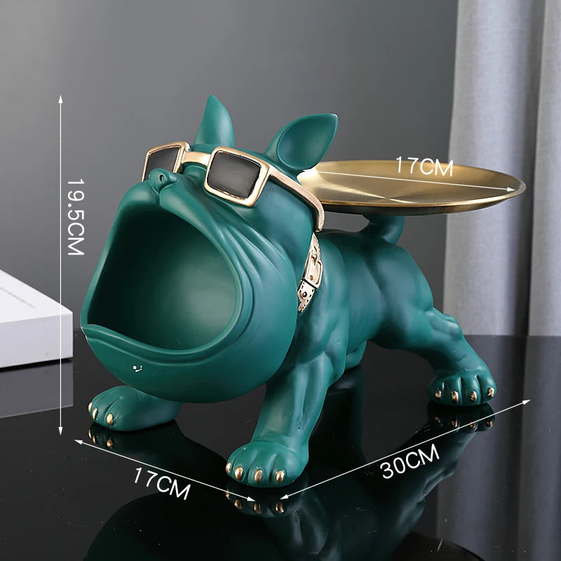 Home Decor Bulldog Figurine Resin Dog Statue Storage Box Animal Ornament Art Sculpture Puppy Figuri 6