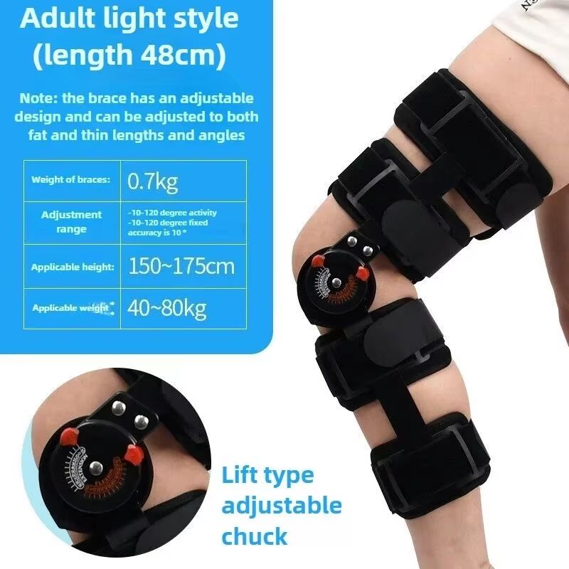 FlexiRecover Adjustable Hinged Knee Brace With Carbon Fiber Support Post Surgery Meniscus Recover 9