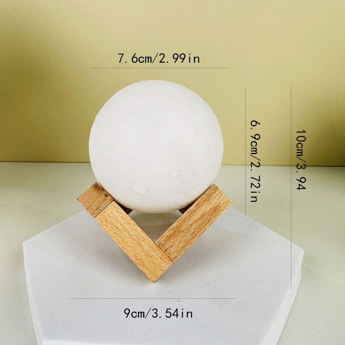 Moon Night Light, Romantic LED Moon Lamp, Soft Warm Ambience Light for Bedroom, Creative Gift Idea