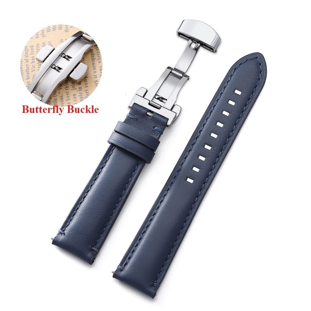 Genuine Cowhide Leather Watch Strap With Classic Stitching 6