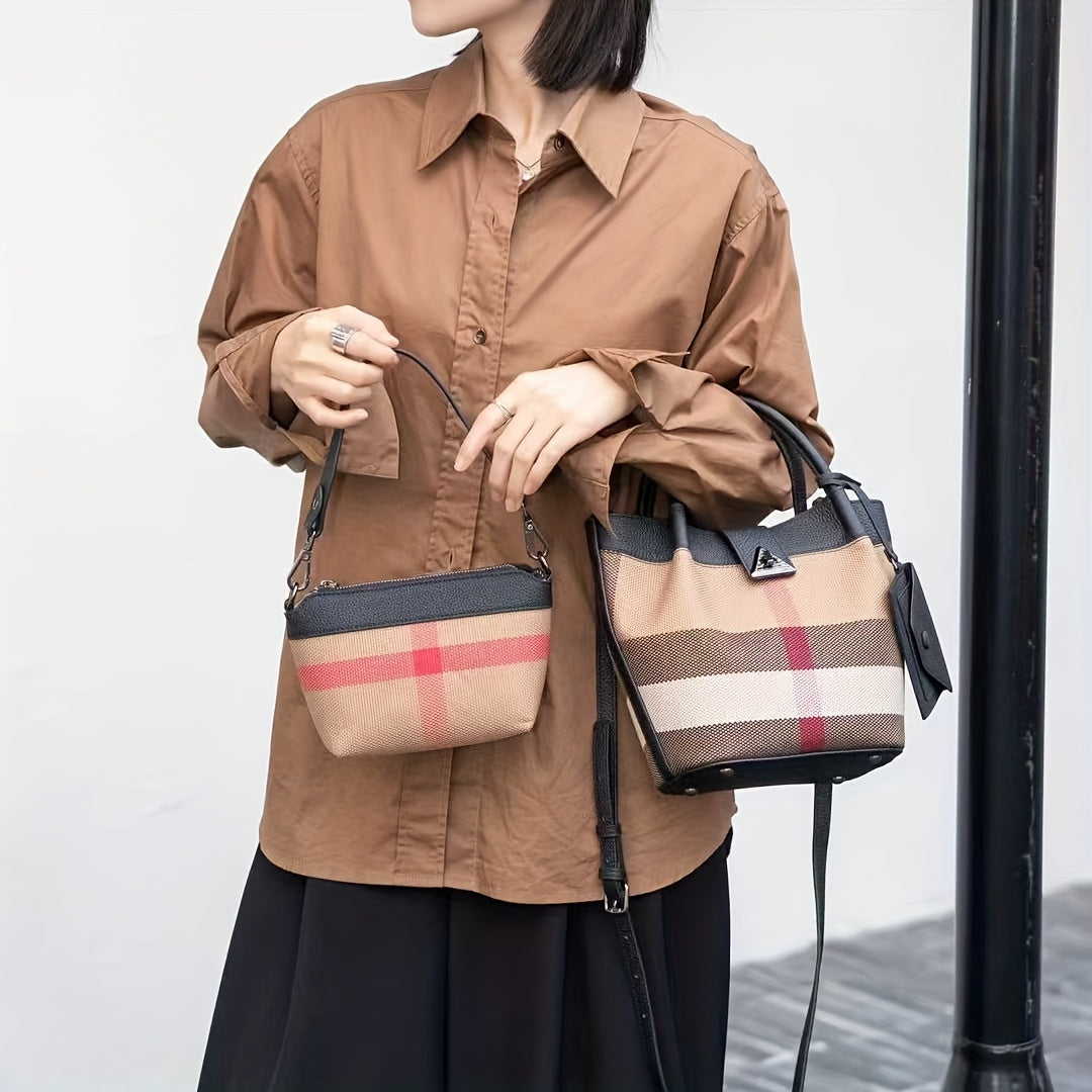Fashion Hobo Bag, Genuine Leather Tote Bag for Women, Canvas Shoulder Bags, Large Purse Handbags with Adjustable Shoulde