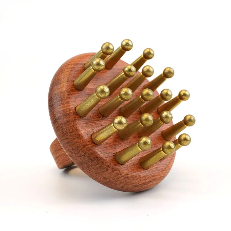 Sandalwood Meridians Fine Tooth Comb, Head Meridians Massage Comb, Guasha Scalp Massage Brush, Relax Body Massager